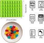 Gummy Candy Molds - 4Pcs Silicone Gummy Bear Molds With 2pcs Dropper,Non-stick and Bpa Free for Mini Candy Chocolate Gummies Baking