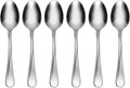 Oneida Silverware Set, Flight Everyday Flatware 6-Piece Teaspoons Set, Service For 6, Mirror Finish 18/0 Stainless Steel, Rust Resistant Dishwasher Safe, Home & Kitchen Utensils (Silver 6 Pieces)