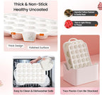 Silicone Muffin Pan with Metal Reinforced Frame - 12 Cups Muffin Pan With 24 Cups for Homemade Muffins, Cupcakes, Oven and Dishwasher Safe - Set of 2, Rainbow Dots