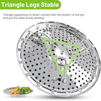Sayfine Vegetable Steamer Basket, Premium Stainless Steel Veggie Steamer Basket - Folding Expandable Steamers to Fits Various Size Pot (Extra Large (6.5" to 11"))