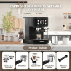 Empstorm Espresso Machine 20 Bar with Steam Milk Frother, Espresso maker Compatible for NS Original Capsules 2 IN 1 expresso maker, Professional Cappuccino Expresso Machine for Home and Office