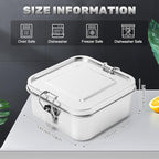 Umigy 4 Pcs Stainless Steel Food Containers 750ml Metal Bento Lunch Box Stainless Steel Food Storage Containers, Lockable Clips to Leak Proof, Reusable Dishwasher Snack Boxes for Work