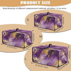 Marble Print Toaster Oven Cover, Dust-proof Heavy Duty Toaster Oven Cover for kitchen, Air Fryer with Accessory Pockets, Gold Violet, (Medium-16.1*19.71*10 inches)