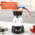 Imusa Special Edition Electric Cuba/Domino themed Espresso Maker, 3 or 6 Cups, White, Red, Blue