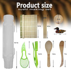 Sushi Making Kit, All-in-One Bazooka Roller Set, with Bamboo Mats, Sushi Bazooka, Avaocado Slicer, Chopsticks, Sauce Dish, Rice Paddle