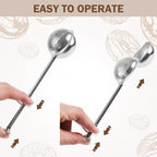 Stainless Steel Tea Strainer,Tea ball Strainers for Loose Tea,Loose Leaf Tea Steeper Fine Mesh Strainer Reusable，Tea Infuser One-Hand Operated Spring-Loaded