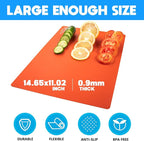 Goodluck 5 Pieces Flexible Cutting Boards, BPA Free Plastic Cutting Boards for Kitchen, Non Slip Cutting Mat for Meat and Vegetables