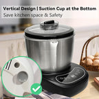 7L Electric Dough Mixer for Bread and Pizza Dough, Dough Maker Featuring a Ferment Function.304 Stainless Steel Whisk and a Top Small Window for Easy Add Water and Seasoning(Black）