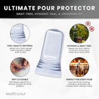 Pour Spout Covers Translucent Liquor Pourer Covers Universal Bottle Pour Dispenser Liquor Bottle Covers Liquor Bottle Covers Bottle Cover Dust for Home Kitchen Tools Supplies