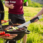 ROMANTICIST 25pcs Extra Thick BBQ Grill Accessories, Christmas Grilling Gifts Set for Men Dad, Heavy Duty Grill Tools Utensils Kit with Spatula, Tongs in Aluminum Case for Birthday Black
