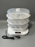 Barivento Electric Food Steamers, Electric Vegetable Steamer with 3-Tier Stackable Trays, Food-Grade Food Steamer for Cooking