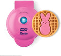 Dash & PEEPS® Mini Waffle Maker- Mini Machine for Creative Homemade Treats - Nonstick Iron with Unique Print Design - Stylish Waffle Machine - Pink Bunny