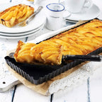 Boao 3 Pcs Rectangular Tart Pans 14‘'/10‘'/4‘' Nonstick Quiche Pan with Removable Loose Bottom Fluted Edges for Thanksgiving Christmas Pies, Biscuits, Cakes, Desserts, Bread