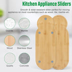 Appliance Slider for Ninja Single Serve Coffee Maker PB051/PB041, Bamboo Kitchen Appliance Sliding Tray for Coffee Maker, Coffee Slider for Countertop for Ninja Accessories, 5.9”W x 16.5”D