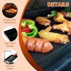 Professional-Grade 2-Pack PTFE Solid Oven Baskets, 11x11x1 Inch Non-Stick Solid Oven Trays for Commercial Kitchens & High-Volume Cooking