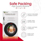Candle Warmer Plate Safely Releases Scents Without a Flame- Used as Candle Jar Warmer, Candle Melter, Coffee Warmer, Mug Warmer, Cup Warmer in Your Home & Office (Black)