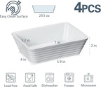 ONEMORE Small Baking Dish, Rectangle Ceramic Baking Dish for Oven, Individual Casserole Dishes for Toaster Oven, 5x7 Small Deep Lasagna Baking Dish, Oven Safe, 1-2 Person Baking Dishes Set of 4, White