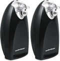 Hamilton Beach Electric Automatic Can Opener with Auto Shutoff,Knife Sharpener,Cord Storage,and SureCut Patented Technology,Extra Tall,Black,(Pack of 2)