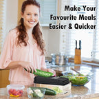 SpaceHacks 12-in-1 Vegetable Chopper, Kitchen Gadgets with 7 Blades, Veggie, Food, Onion Chopper, Cucumber Slicer, Versatile Mandoline, Includes Egg Separator & Finger Guard, Gray