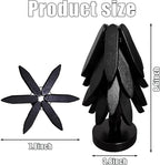 Natural Foldable Black Walnut Wooden Trivet Set - 4 Trivets + 1 Stand for Hot Dishes, Pot, Bowl, Teapot, Hot Pot Holders (White ﻿)