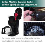 Coffee Machine Brewing Basket Bottom Spring Loaded Stopper Kits for Coffee Makers Brew Basket, Replacement for Mr. Coffee Hamilton Coffee Machine Accessory 990117900 990237500(2 PC)