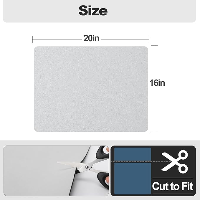 Ecotrim - Dish Drying Mat for Kitchen Counter | Coffee Bar Mat for Countertops | Heat Resistant Drainer Mat with Non-slip Rubber Backed | Hide Stain Kitchen Absorbent Draining Mat | Light Grey 16"x20"