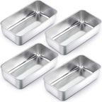 TeamFar Loaf Pan, 9¼" × 5" Bread Loaf Pans Meatloaf Pan Stainless Steel for Baking Bread Cake Lasagna, Healthy & Durable, Oven & Dishwasher Safe - Set of 4