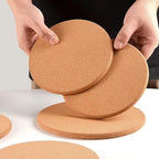 Cork Trivet, 6 Pack High Density Thick Corks Coasters Set for Hot Dishes, 8 Inch Heat Resistant Multifunctional Cork Trivets for Hot Dishes, Gray