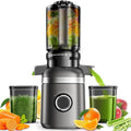 GlowWise Cold Press Juicer Machines for Whole Vegetables & Fruits, Slow Masticating Juicer Maker with Wide Feed Chute, High Juice Yield, Easy to Clean, Gray