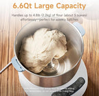 Joydeem Electric Dough Maker with Ferment Function, Microcomputer Timing, Face-up Touch Panel, 7.4Qt, 304 Stainless Steel, JD-HMJ7L