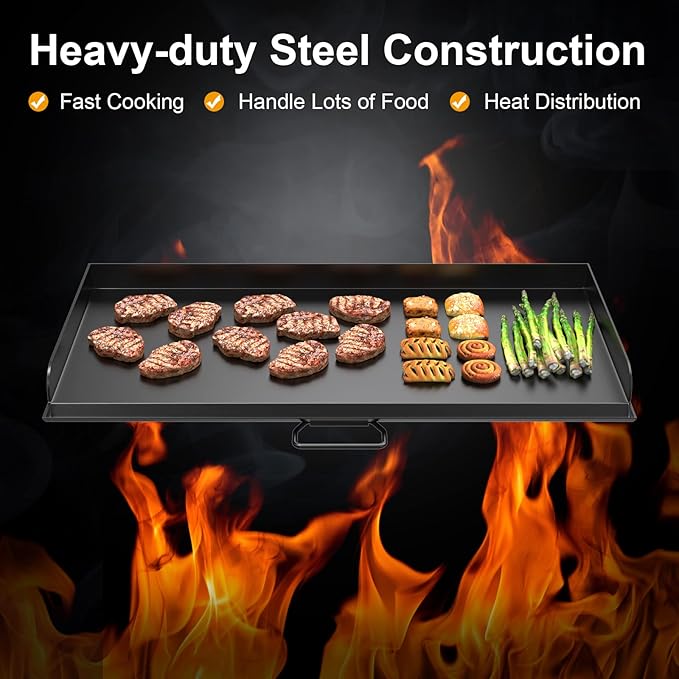 AJinTeby 16" x 24" Fry Griddle for Camp Chef 3 Burner Stove, 16 inch Fry Griddle Top for CampChef Tahoe, Expedition 3X, Big Gas Grill 16, Replacement for Camp Chef SG90 Griddles