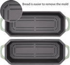 Flavehc Bread Pan Cast Iron Loaf Pan with Lid Bread Loaf Pan 13x5 Inch Enameled Cast Iron Sourdough Bread Pan,AquaGreen