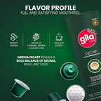 GILA Café Decaf Aluminum Coffee Capsules – Dark Roast Espresso Pods Compatible with Nespresso Original Machines – 100% Arabica, Naturally Water-Processed, 60 Count