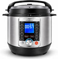 KINGBULL 14-in-1 Electric Pressure Cooker 6 Quart, Stainless Steel Multi Cooker with LCD Display, Slow Cooker, Rice Cooker, Steamer, Sauté, Yogurt Maker, Warmer, DIY Mode, Black