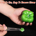 6 Pcs Tomato Stem Corer Strawberry Pitter Baller Practical Stainless Steel Kitchen Huller Tool Fruit Vegetable Stem Remover