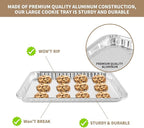 24 Pack 16 x 11 inch Aluminum Disposable Cookie Sheets for Baking and Roasting Disposable Aluminum Foil Grilling Pans for Brownie Tins,Cooking Thin, Cakes