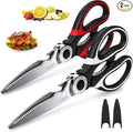 Kitchen Scissor For General Use 2-Packs,Heavy Duty Kitchen Raptor Meat Shears,Dishwasher Safe Cooking Scissors,Stainless Steel Multi-function Scissors For Food,Chicken,Poultry,Fish,Herbs