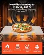 VEVOR Pizza Stone, 16 x 14 x 0.6 Inch Rectangular Cordierite Pizza Stone, Large Baking-Stone with Scraper, 1450℉ Heat-Resistant Cordierite Cooking Stones for Kitchen Bake Oven, BBQ Grill