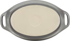 Rachael Ray Ceramics Oval Baker, 1.5-Quart, Gray