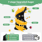 Aeitto Juicer Machines, 5.3" Extra Large Feed Chute Cold Press Juicer, Fit Whole Vegetables & Fruits, Easy to Clean, High Juice Yield,Slow Masticating Juice Extractor,Self Feeding