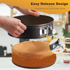 Springform Cake Pan, Cake Pan with 6 Different Size (7,8,9,9.5,10.2,11inch), Cake Molds for Baking with Removable Bottom, Non-Stick Bakeware for Effortless Baking and Easy Release