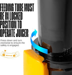 Ventray Ginnie Mini Cold Press Juicer, Small Slow Masticating Juicer for Vegetables and Fruits, High Juice Yield, Easy to Clean, Space-Saving, Fit for Personal/Travel/Picnic/Office - Yellow