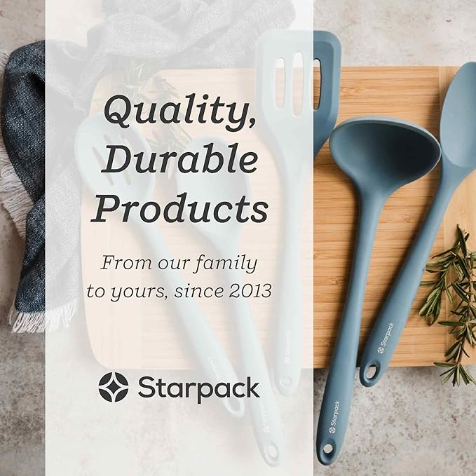 Starpack 'Stir & Serve' Silicone Cooking Utensils Set (5 Pcs) - 10.5" - Kitchen Utensil Set Heat Resistant to 600°F - Kitchen Utensils for Nonstick Cookware - Silicone Utensil Set for Mixing & Cooking