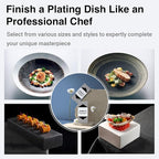 | Plating Tools Culinary Set | 11 Piece Professional Chef Plating Tools Pro Kit | Kitchen Plating Utensils | Modernist Cuisine Food Art | Stainless Steel | Black (Silver)