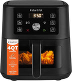 Instant Pot 4Qt Vortex 6-in-1 Mini Air Fryer, Custom Program Options, Air Fry, Broil, Roast, Dehydrate, Bake, Reheat, Black, 4 Quarts