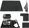 4-in-1 Silicone Coffee Maker Mat for Ninja Luxe ES601 ES701 23"x15" Coffee Bar Mat Top Mat Espresso Tamping Mat Microfiber Cloths Anti-Slip Heat-Resistant Waterproof