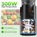 Godspeeds Juicer Machines with 5.8" Large Feed Chute, Slow Masticating Cold Press Juicer for Whole Fruits & Vegetables, Easy to Clean Design, High Juice Yield Home Juicer for Daily Wellness