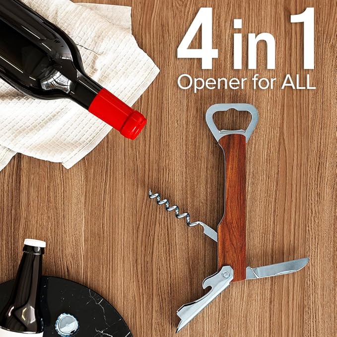 Bottle Opener Professional Stainless Steel Beer Corkscrew for Beverages Bartenders