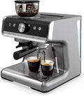 Espresso Machines with grinder, 20 Bar Professional Espresso Maker with Milk Frother & 95 oz Removable Water Tank for Latte and Cappuccino, Espresso Coffee Maker for Home, Stainless Steel