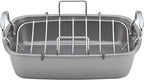 Circulon Total Bakeware Nonstick Roaster, Roasting Pan with Rack, 17-Inch x 13-Inch, Gray